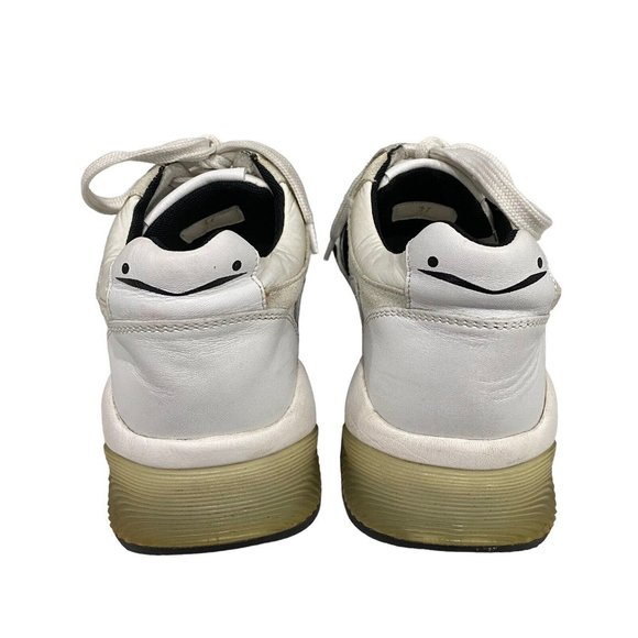 VOILE BLANCHE Dumbil Calfskin & Micro Mesh Sneaker Metallic Effect Sneaker Sz 37 - Picture 6 of 13